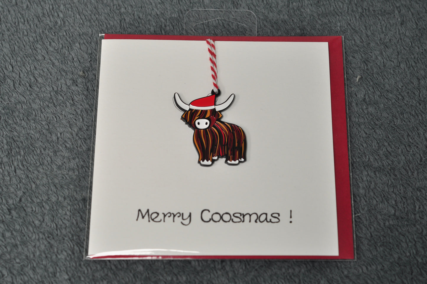 Christmas Keepsake Card - Highland Cow