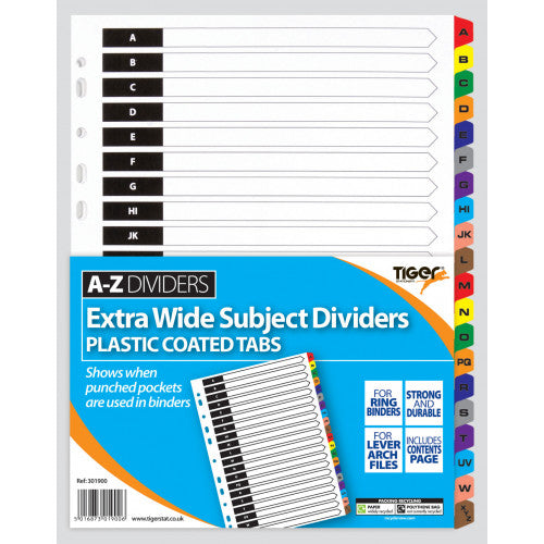 Dividers, A4 Extra Wide A-Z