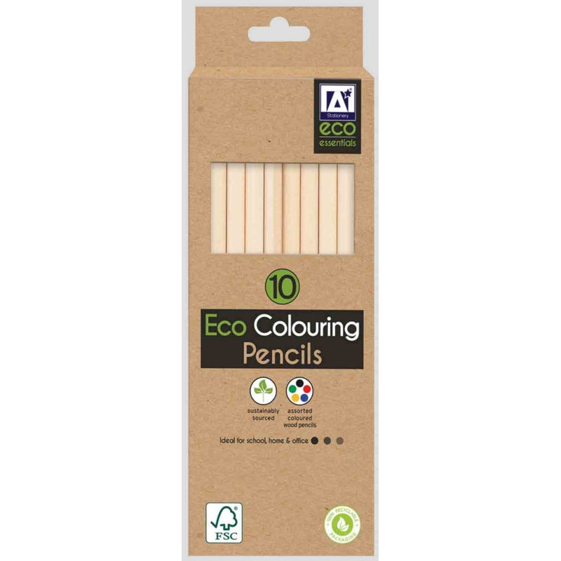 Colouring Pencils, Eco Range, 10 pack