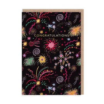 Congratulations Card, Fireworks