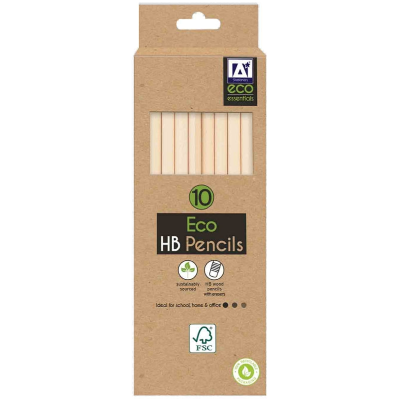 HB Pencils, Eco Range, 10 pack