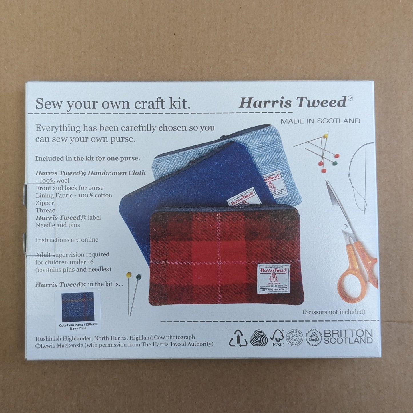 Harris Tweed Purse Craft Kit
