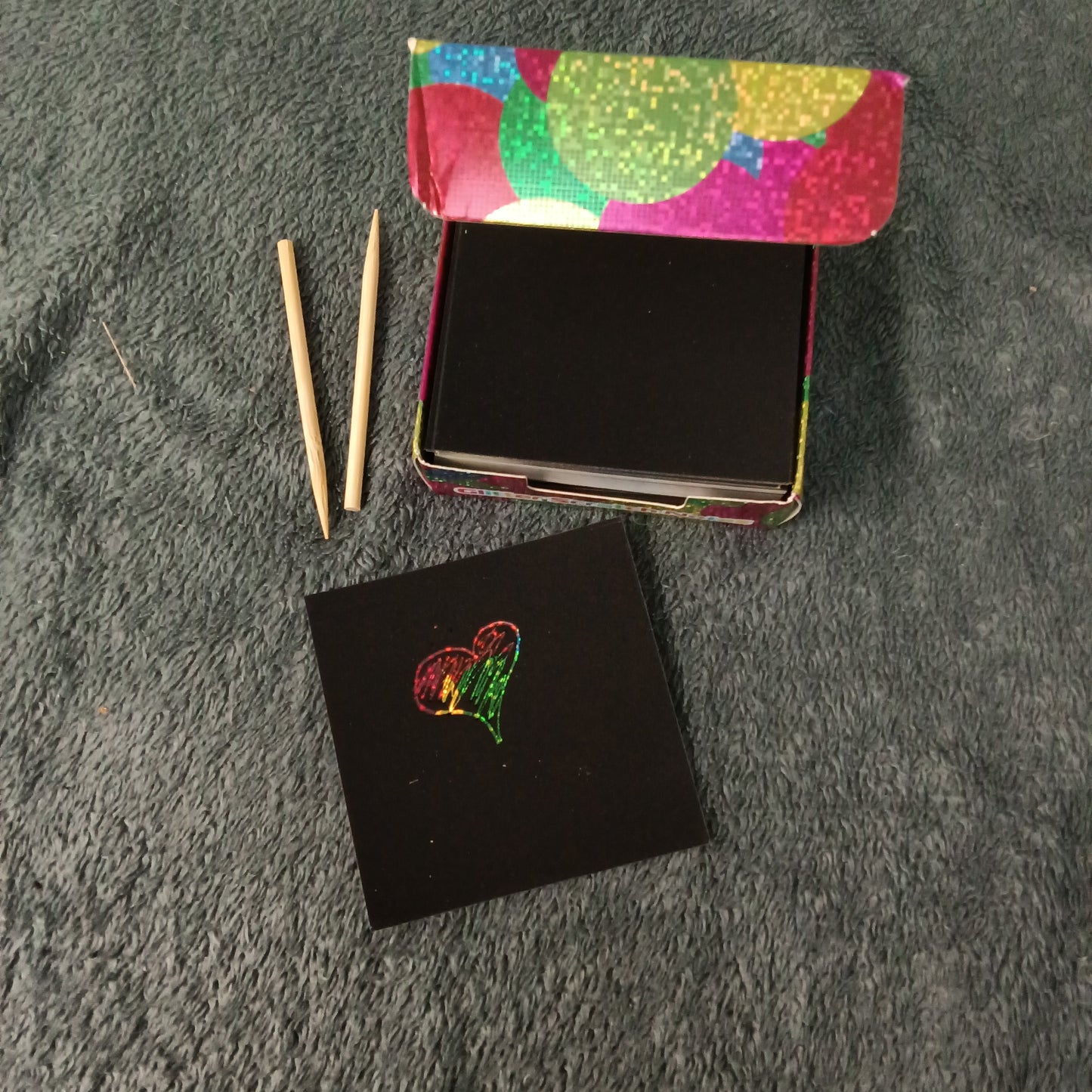 Memo Pads, Glitter Rainbow Scratch Art