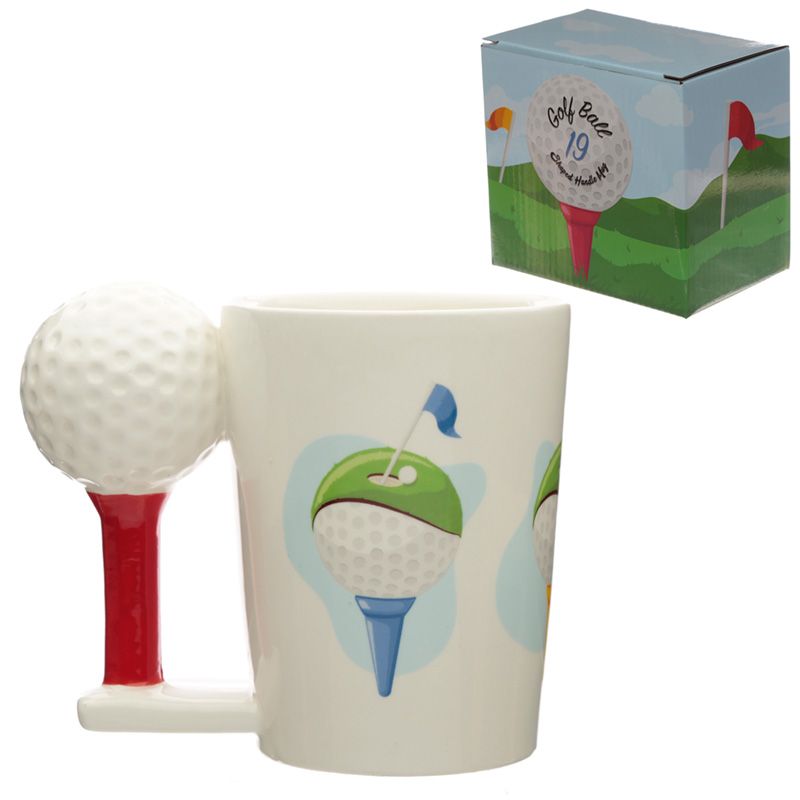 Golf Ceramic Shaped Handle Mug