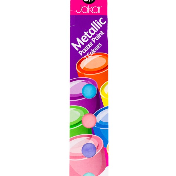 Poster Paints, Metallic, Pack of 7 Pots