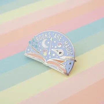 Enamel Pin, Books Are Magic