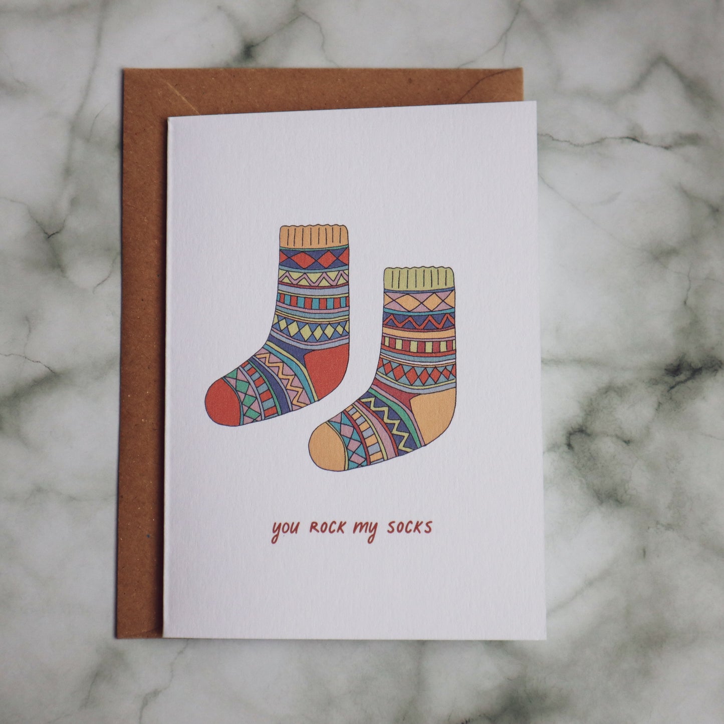Greetings Card, Socks