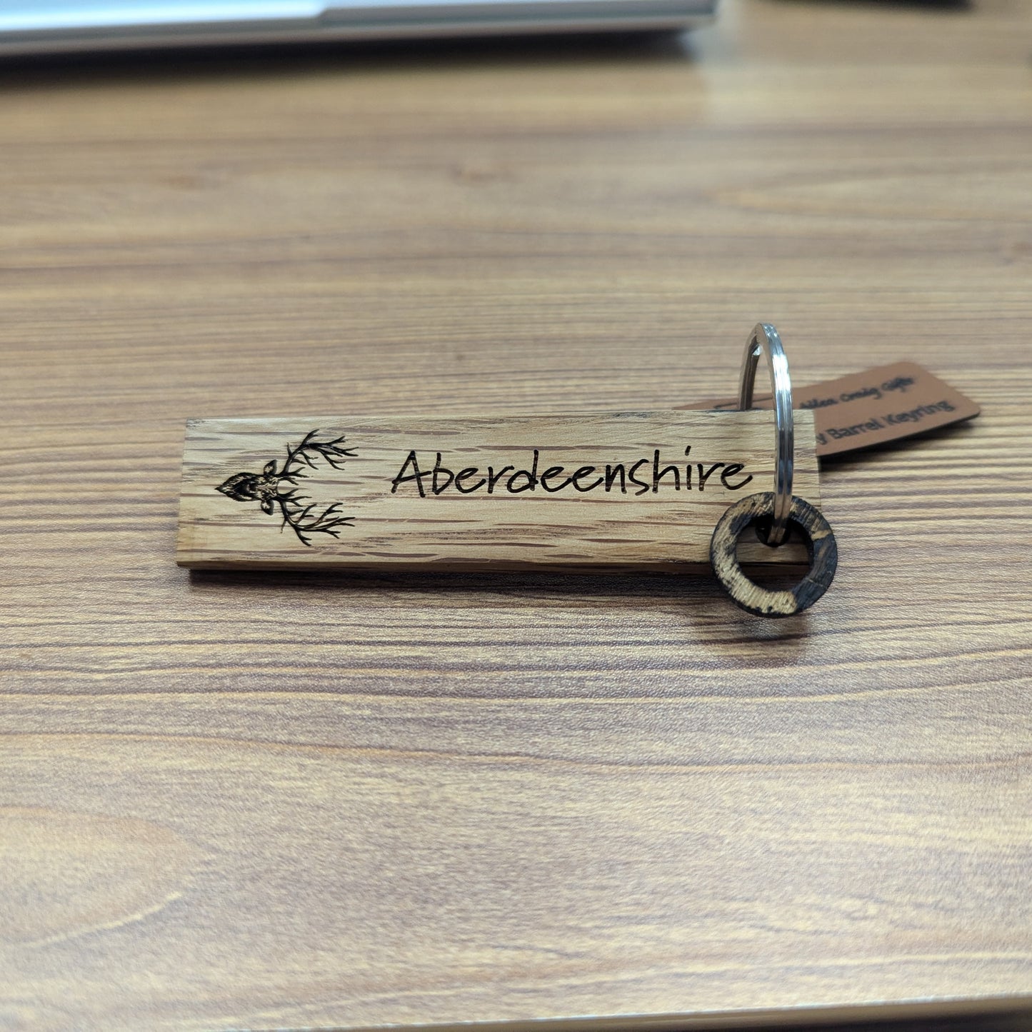 Whisky Barrel Key Ring - Stag