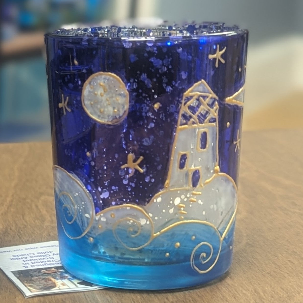 Speckle/Chrome Candle Pot