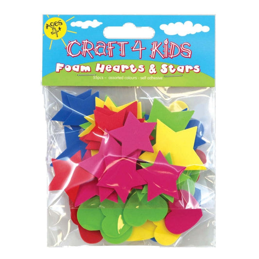 Foam Hearts & Stars for Crafts