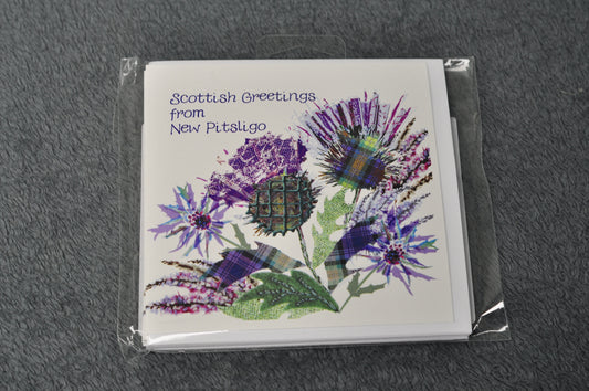 Notecards, Pk of 6 - Scottish Greetings from New Pitsligo, Thistle