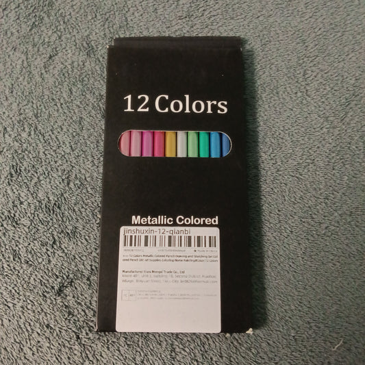 Colouring Pencils, Metallic, Pack of 12