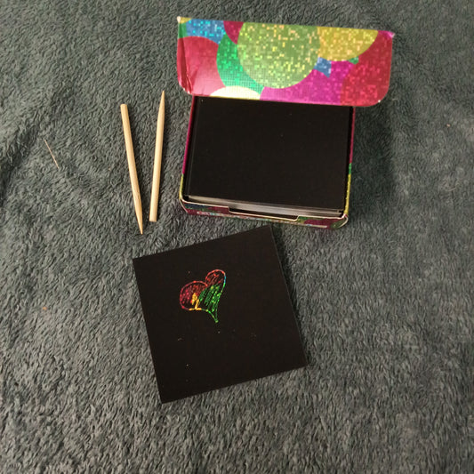 Memo Pads, Glitter Rainbow Scratch Art