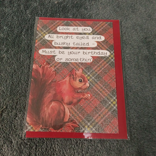 Birthday Card - Red Squirrel
