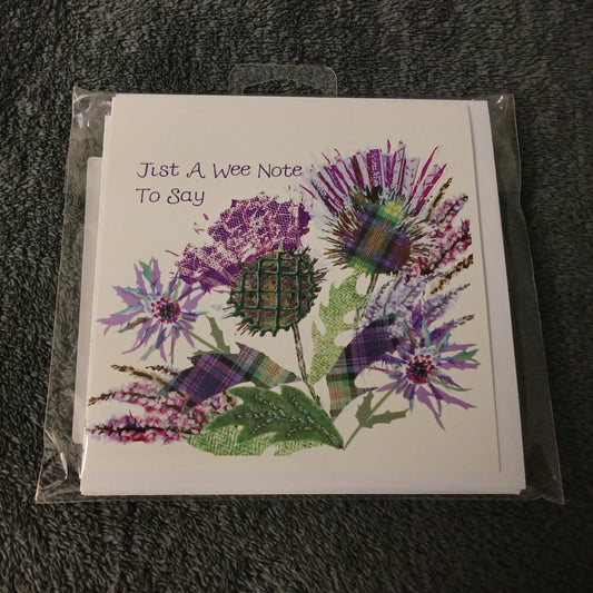 Notecards, Pk of 6 - Jist a Wee Note To Say