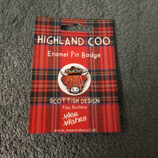 Enamel Pin, Highland Cow