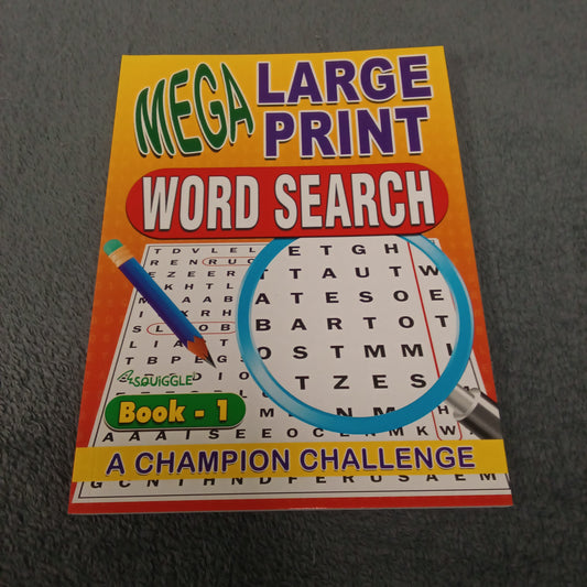 Activity Book, Large Print Wordsearch, A4, Set 1