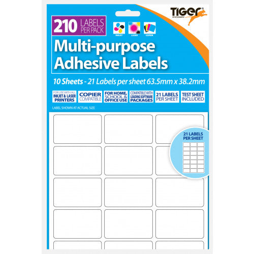 Printer Labels - 210 per pack
