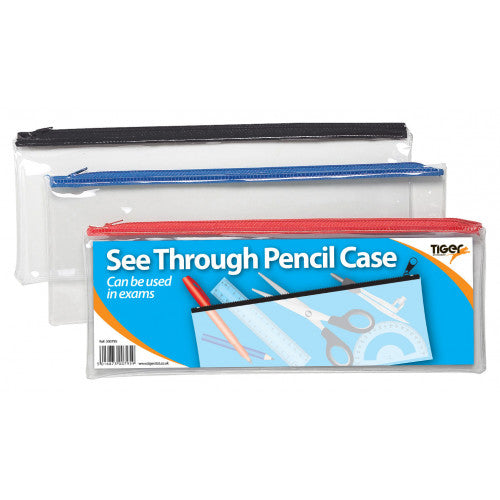 Pencil Case, Clear, Flat, Long