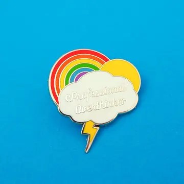 Enamel Pin, Professional Overthinker