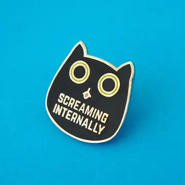 Enamel Pin, Screaming Internally