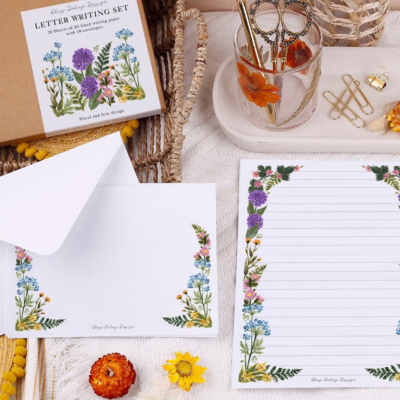 Stationery Set, A5 Floral